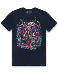 Reef Radiance Tee-Midnight Navy-Regular-Mock--Model---L