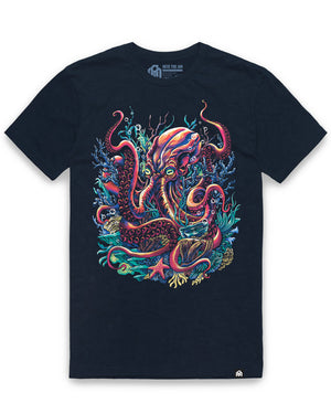Reef Radiance Tee-Midnight Navy-Regular-Mock--Model---L