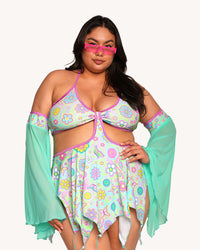 Rolita Couture x iHR Groove Garden Pixie Baby Doll Dress