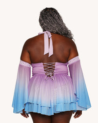 Seraphine Halter Dress with Sleeves