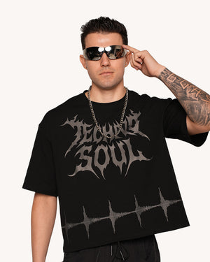Techno Soul Graphic Oversized Tee-Men