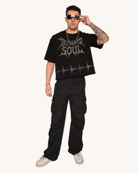 Techno Soul Graphic Oversized Tee-Men