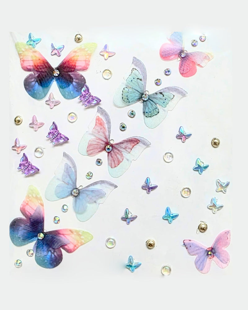 Festi Flutter Butterfly Mesh Face and Body Stickers Mix Pack - The ...