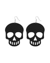Dark Art Skull Earrings-Black-Mock
