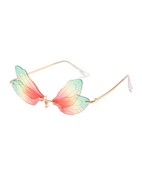 Fairy Wish Wings Glasses-Green/Yellow-Side