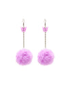 Fly With Me Fluffy Butterfly Earrings-Lavender-Front