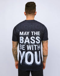 May the Bass Be With You Men's Tee-Black-Back--Zach---L