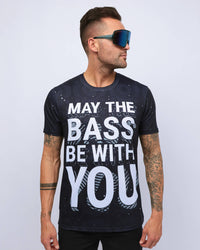 May the Bass Be With You Men's Tee-Black-Front--Zach---L