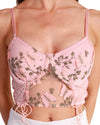 Soar High Butterfly Patch Bustier Top-Baby Pink-Detail